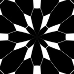Black Kaleidoscope On White Background