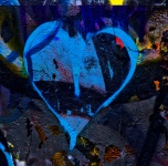Blue Graffiti Heart