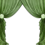Drapes, Curtains Green