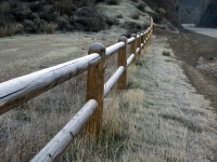 Frosted Infinity Wood Fence