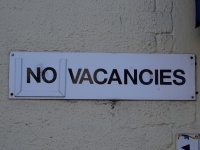 Hotel No Vacancies Notice