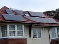 House Roof With Solar Panels