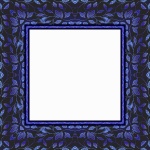 Leaf Pattern Rolled Frame Blue