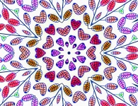 Leaves And Hearts Kaleidoscope