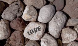 Love Painted Rock Backgroound