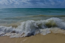 Ocean Waves Background Painting