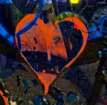 Orange Graffiti Heart