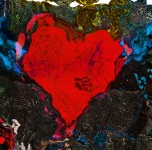 Painted Red Heart