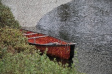 Painted Red Rowboat
