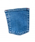 Pocket Denim Jeans Isolated
