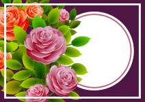 Decorative Frame With Roses