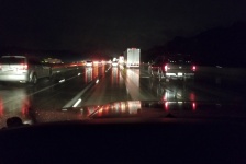 Rainy California Freeway