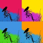 Silhouette Crow Collage