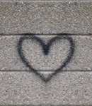 Sprayed Heart On Wall