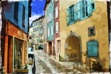 Street Scene Painting