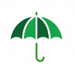Umbrella Illustration Green Clipart