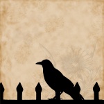Vintage Paper Background With Crow