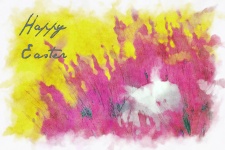 Watercolor Easter Card
