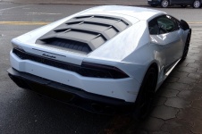 White Lamborghini Car Rear
