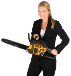 Woman With A Chainsaw
