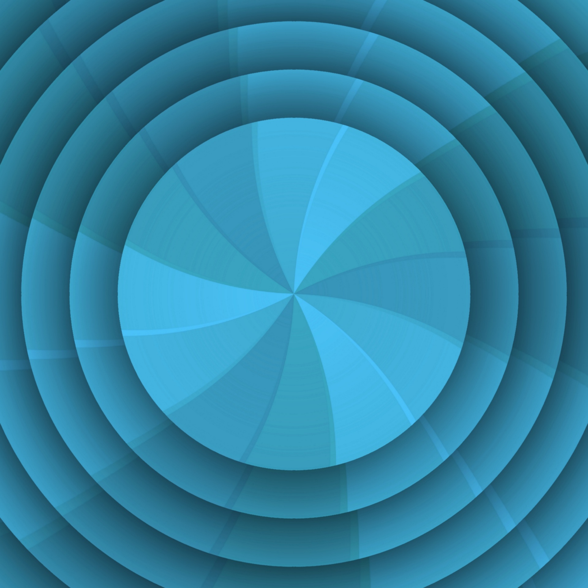 concentric blue discs