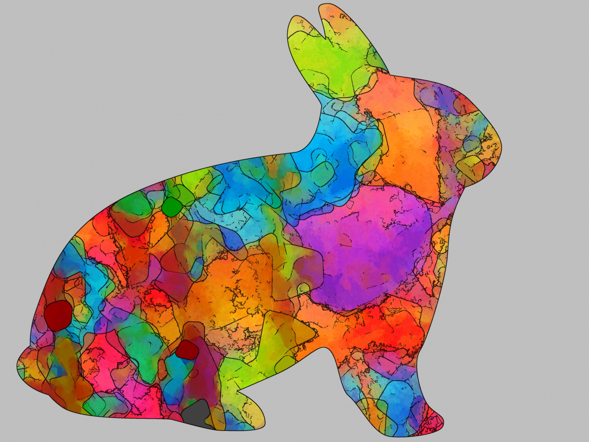 Colorful Easter Rabbit