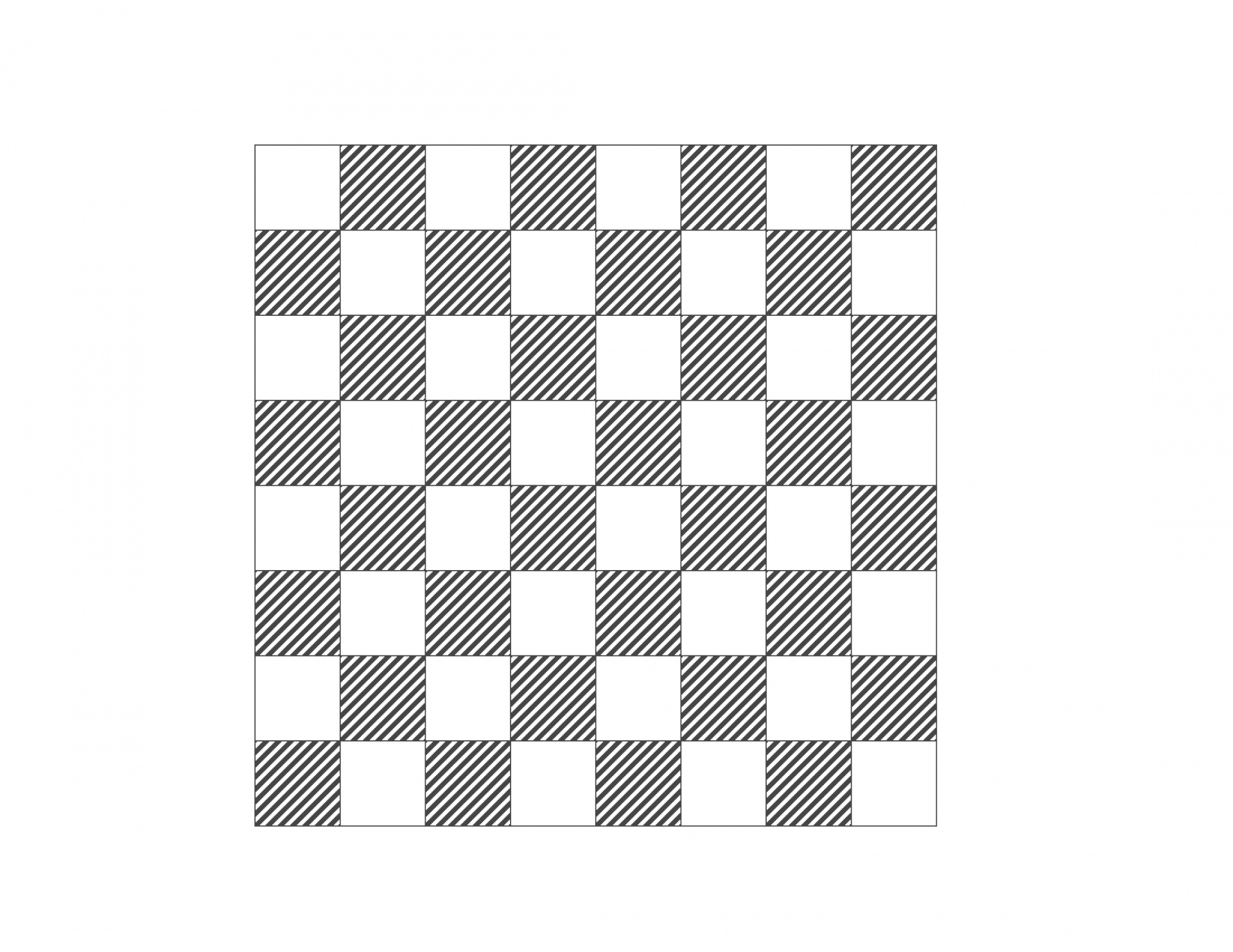 Chess board with diagonal black squares