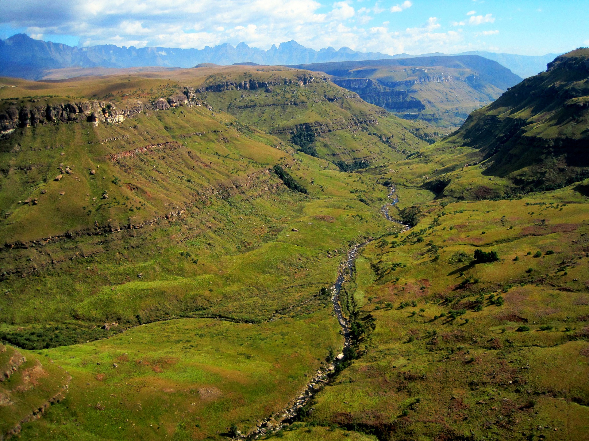 Drakensberg With Green Valley