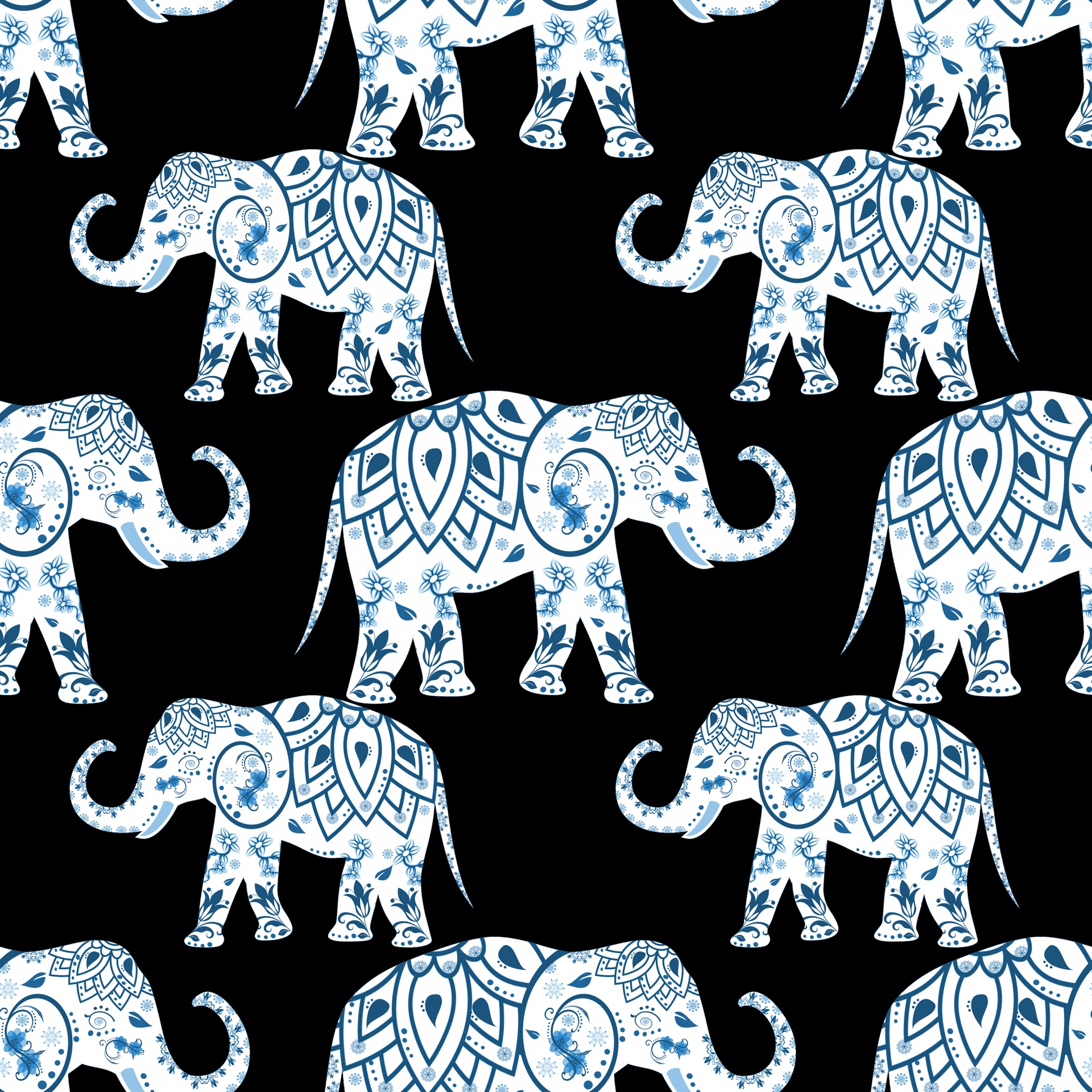 Elephant Pattern Background