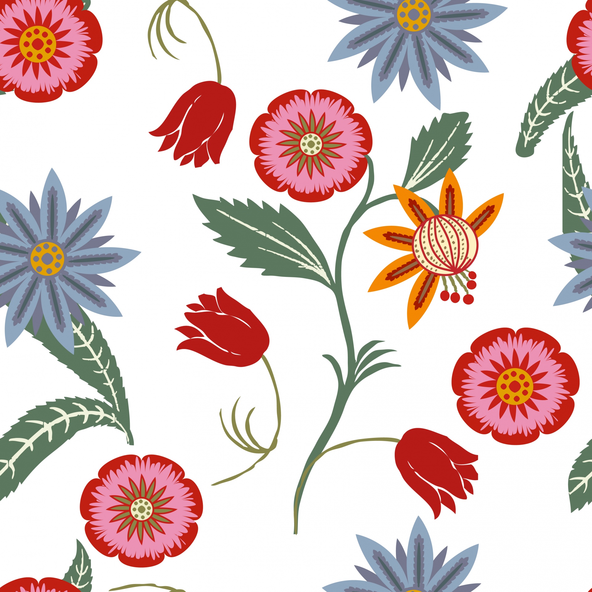 Floral wallpaper background pattern clipart