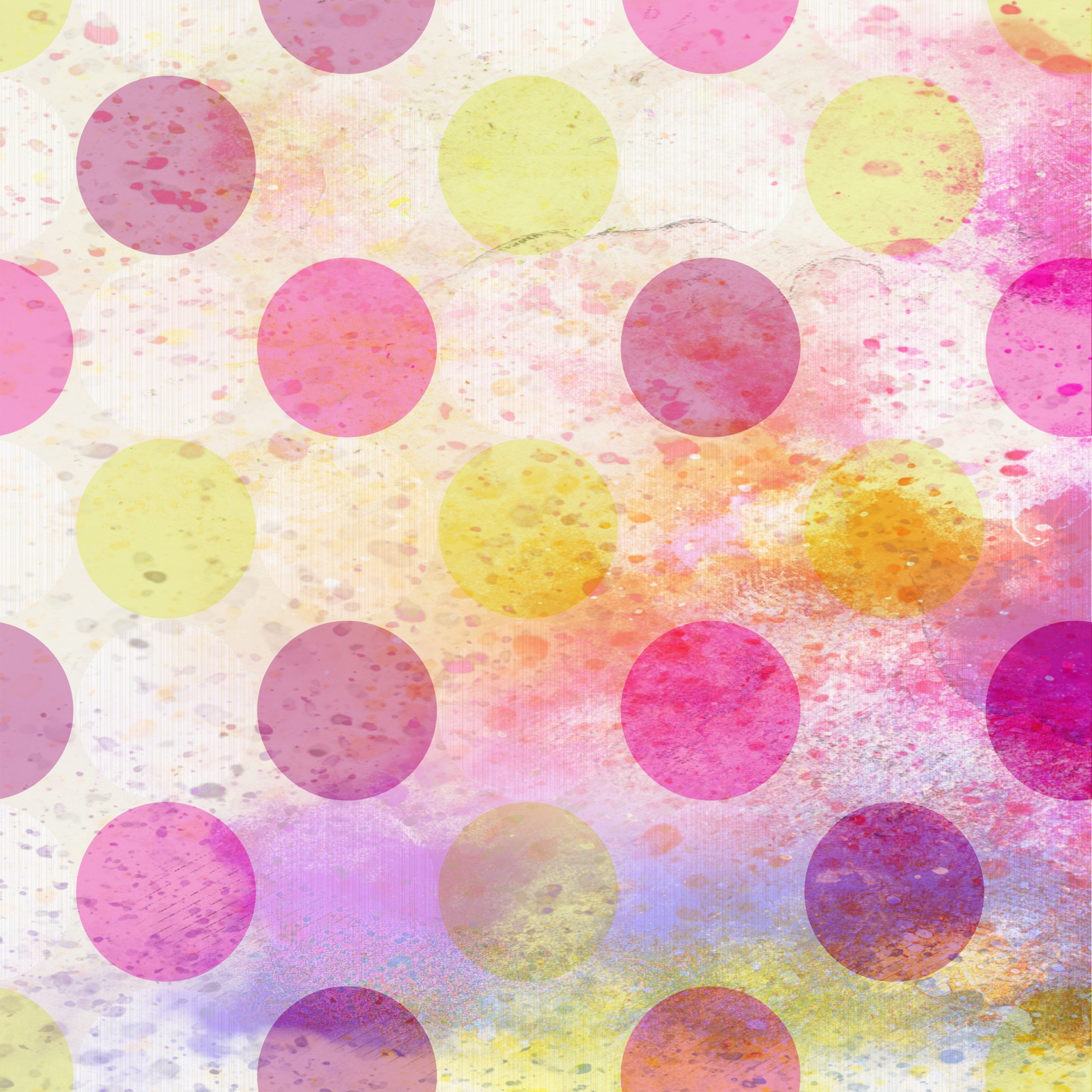 Polka Dots Watercolor Background