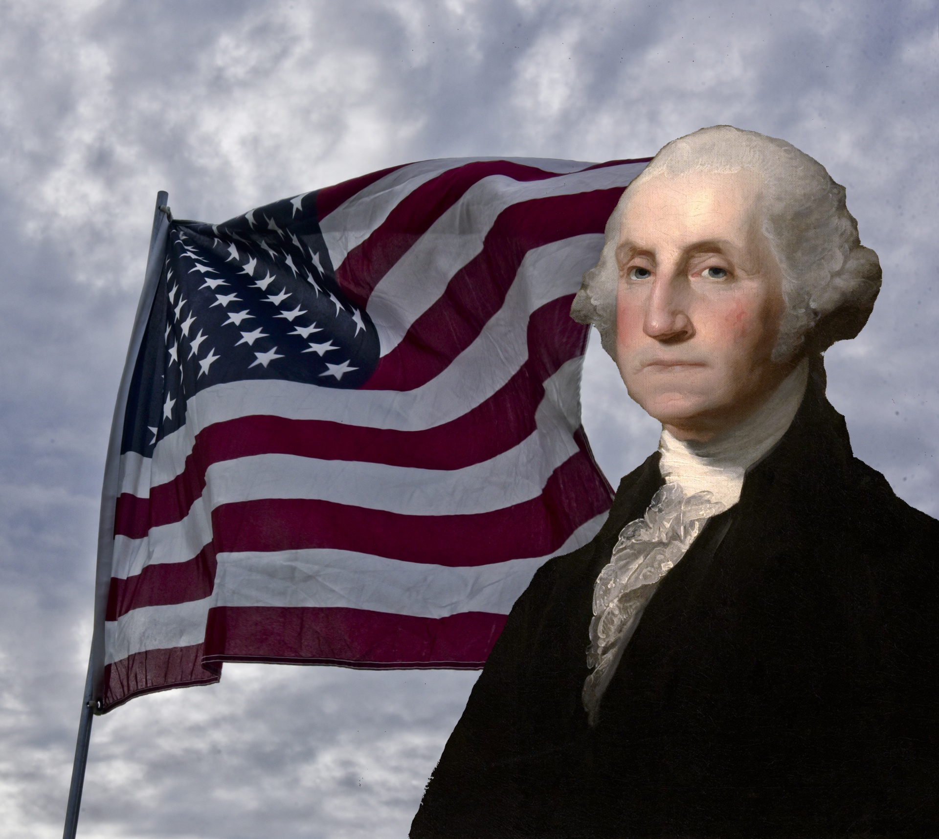 George Washington and the American Flag