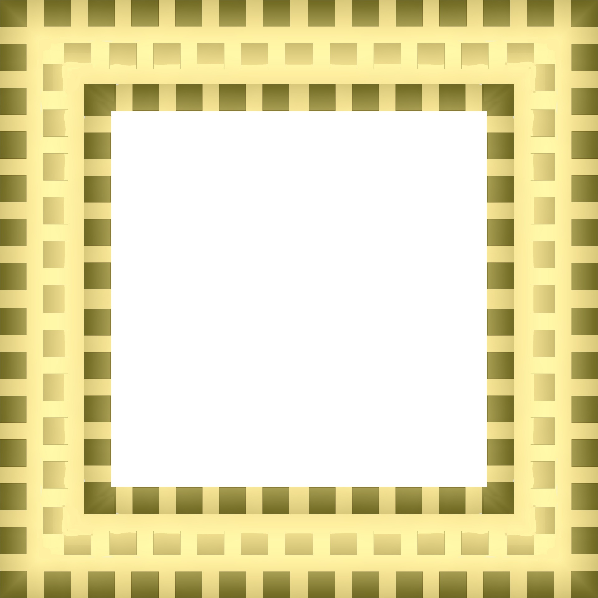 Retro Checkerboard Frame Yellow