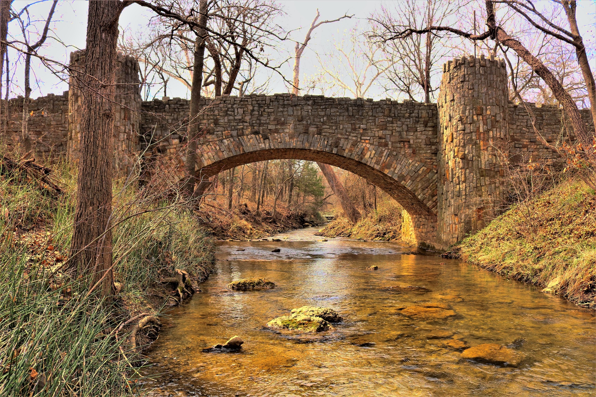 Rock Creek Bridge In Winter
