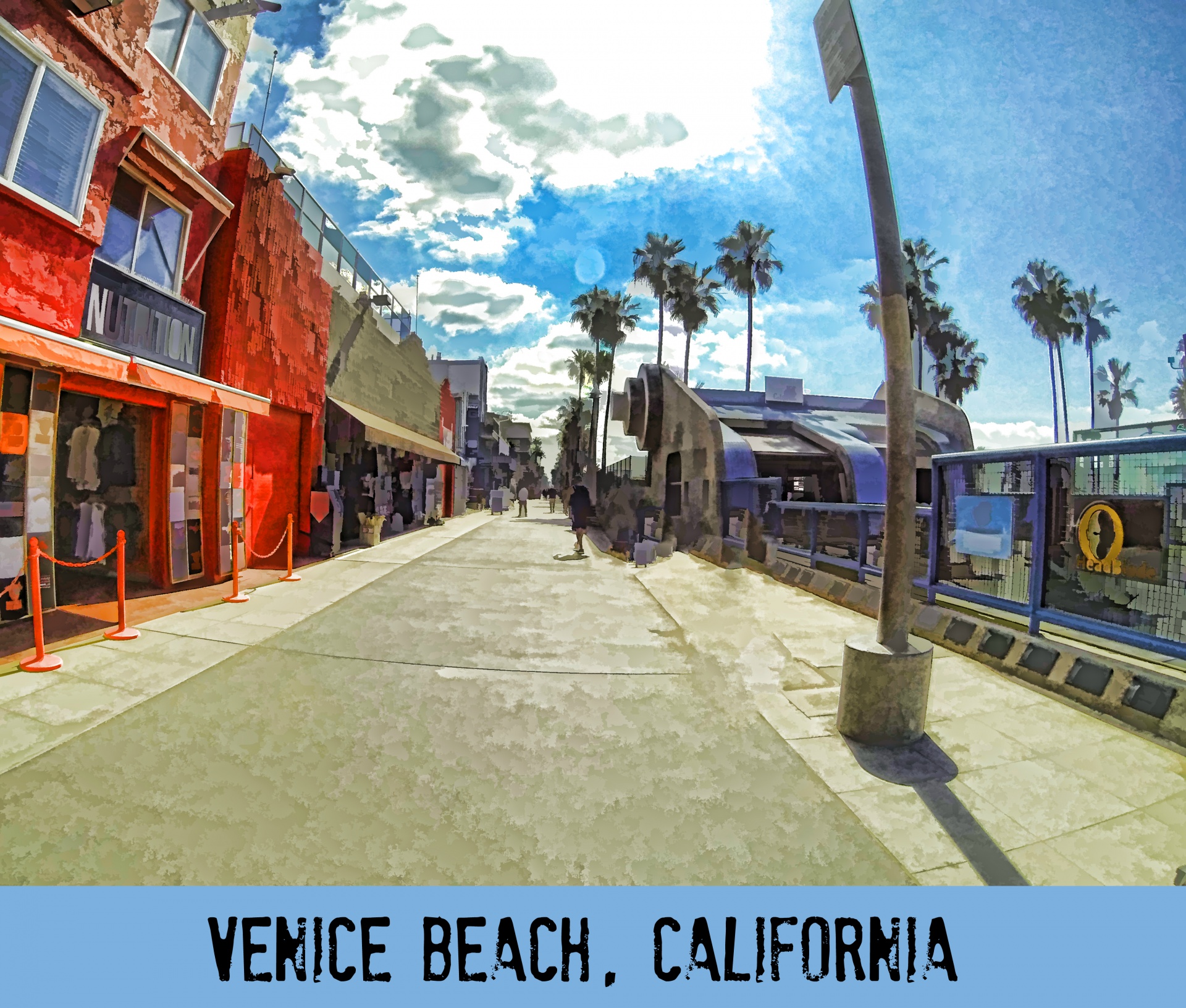 Venice Beach Travel Poster