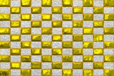 Abstract Golden Brick Wall