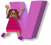 Alphabet V Girl