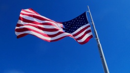 American Flag Unfurled Flying
