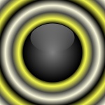 Black Ball With Yellow Rings