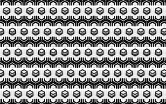 Black White Hexagons Background