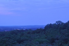 Branson City And Sky At Dusk