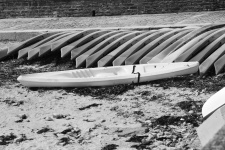Canoes Stowed On The Sand