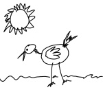 Child's Bird Drawing