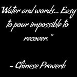 Chinese Proverb On Water And Words