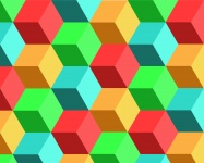 Cubes Colorful Background