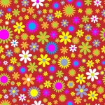 Floral Flowers Retro Background