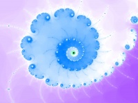 Fractal Spiral In A Purple - Blue