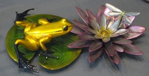 Frog And Dragonfly Ornament