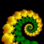 Gold Green Spiral
