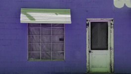 Grunge Window And Door Purple